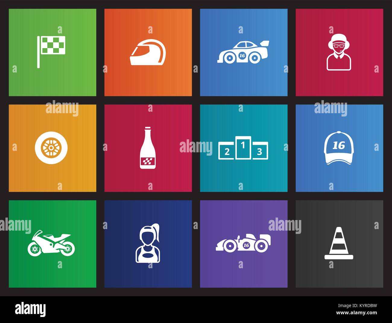 Racing icon series in metro style Stock Vector Image & Art - Alamy