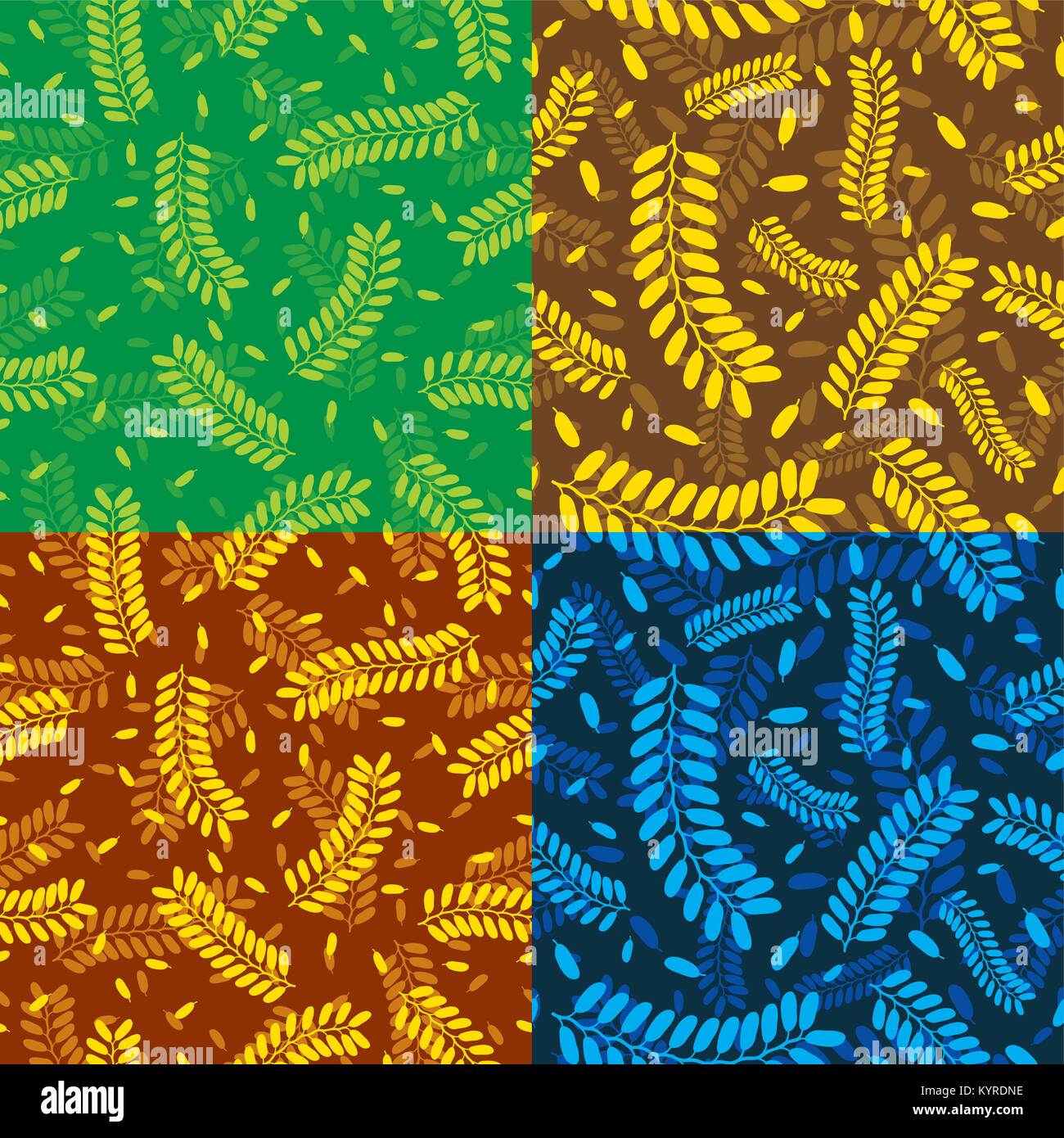 Seamless Tamarind Leaves Pattern Stock Vector Image & Art - Alamy