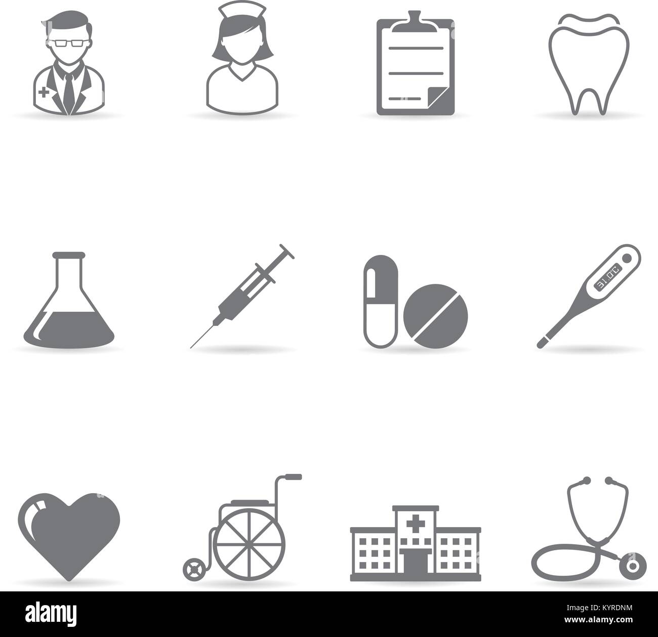 Medical icon set Stock Vector Image & Art - Alamy