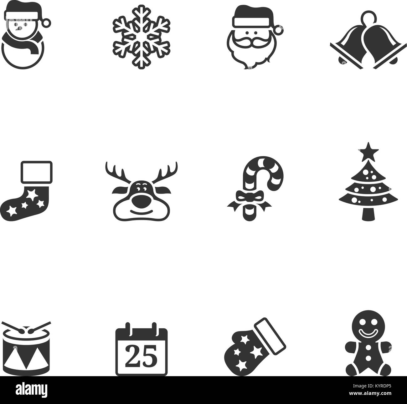 Christmas icon in single color Stock Vector Image & Art - Alamy