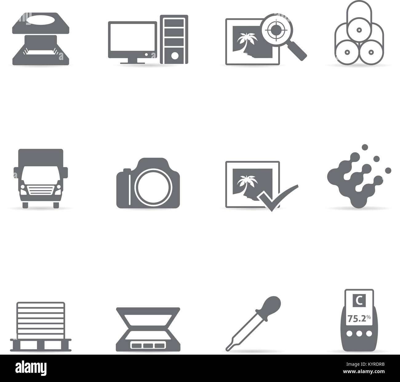 Printing and graphic design icon set Stock Vector Image & Art - Alamy