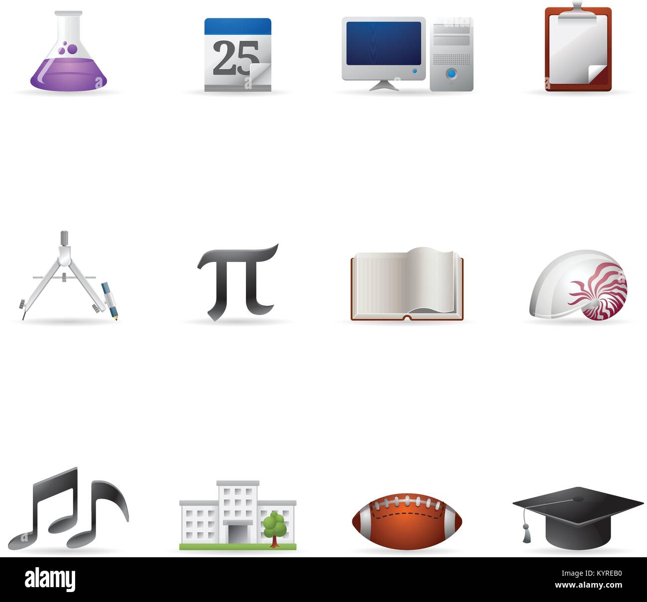 More school icon set Stock Vector Image & Art - Alamy