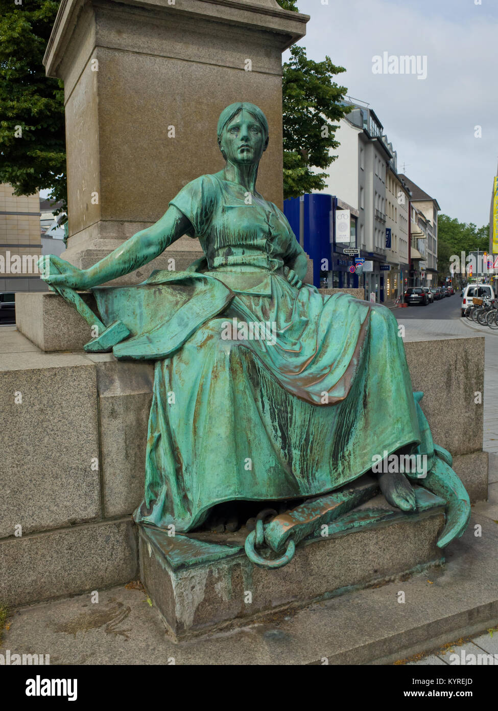 Bismarck bronze statue Dusseldorf Germany Stock Photo