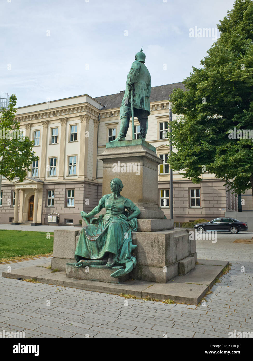 Bismarck bronze statue Dusseldorf Germany Stock Photo