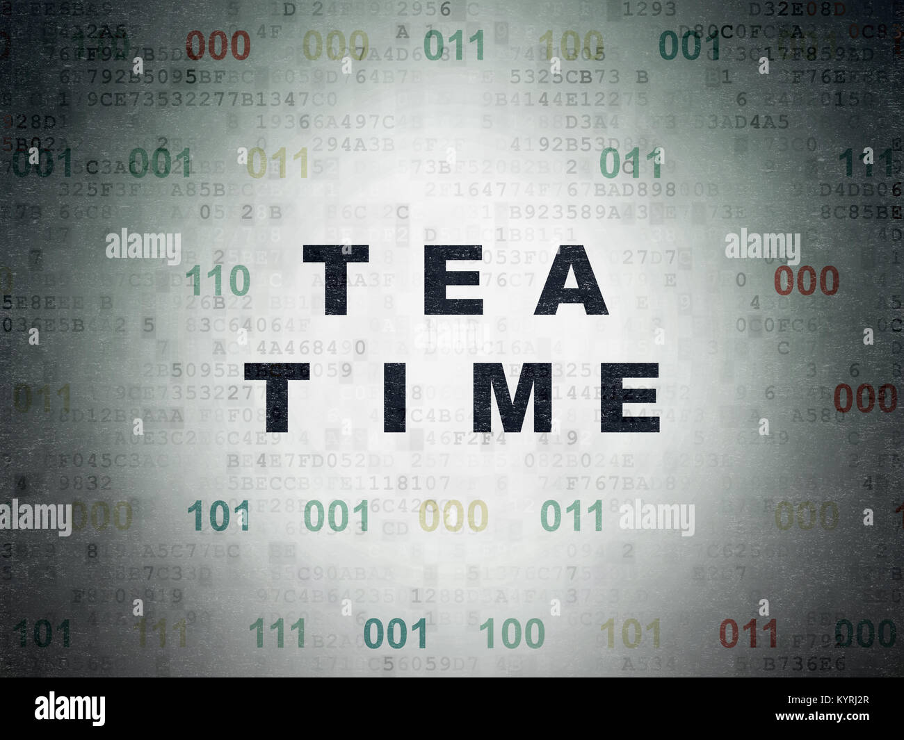 Computer Tea Time Time concept: Tea Time on Digital Data Paper background Stock Photo - Alamy