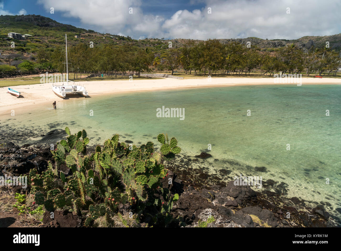 Strand und Bucht von Saint Francois, Insel Rodrigues, Mauritius, Afrika
