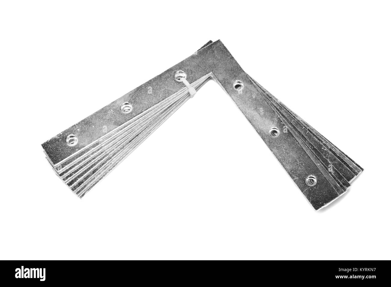 metal angle brackets isolated on white background Stock Photo - Alamy