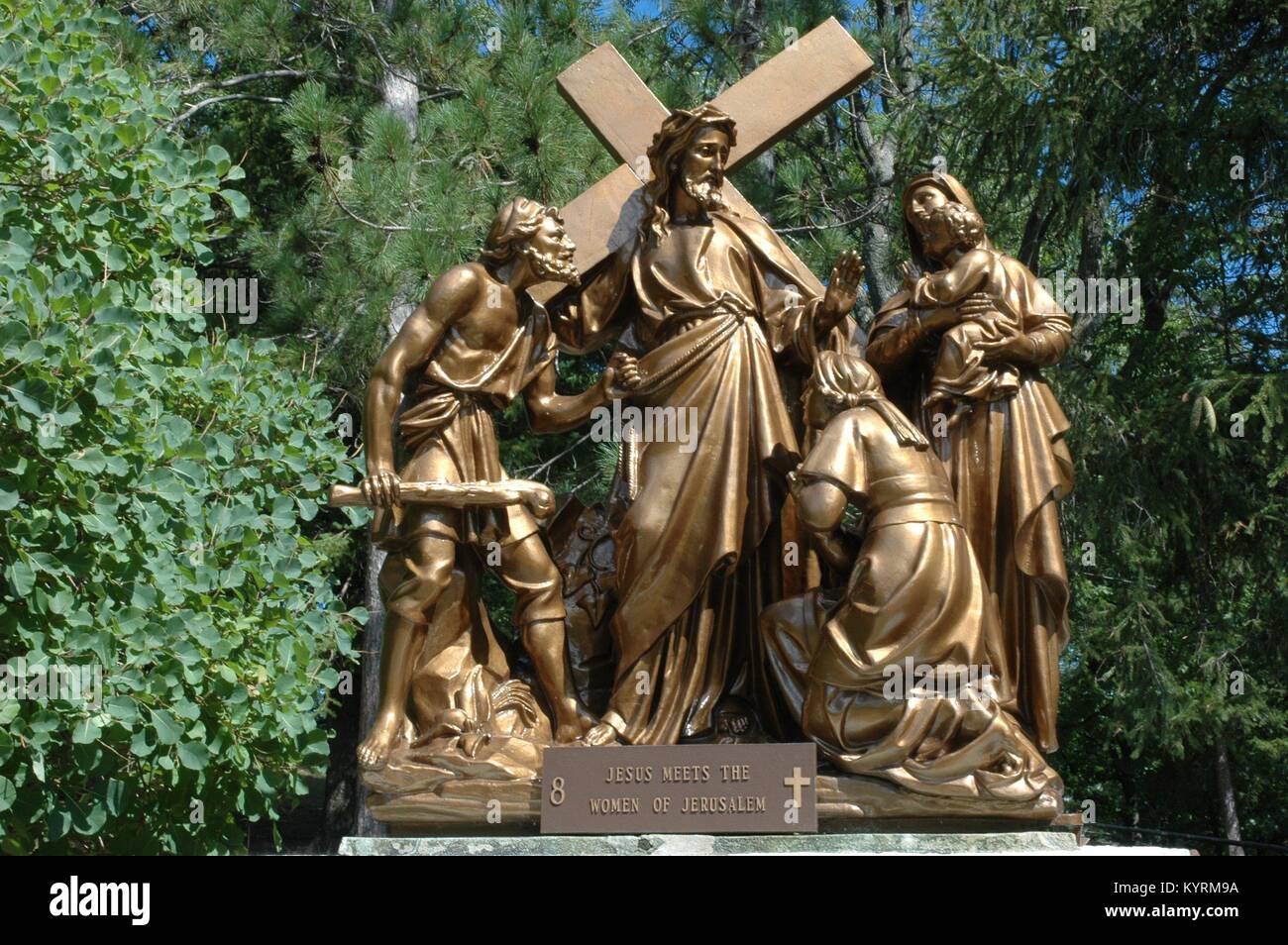 STATION OF THE CROSS Stock Photo