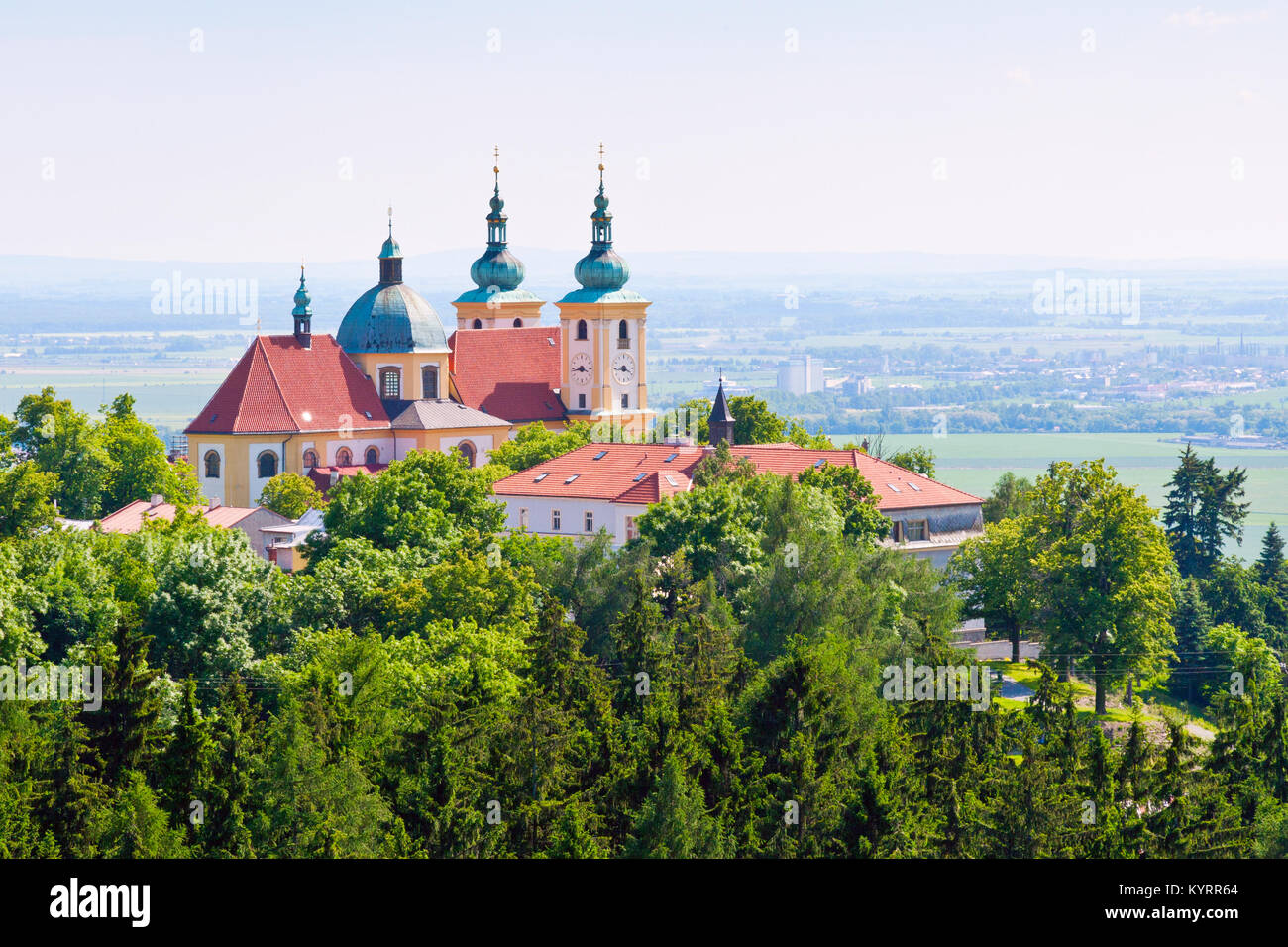 a famous pilgrimage place, baroque Basilica Minor from 1669-1717, arch. G.T. Tengalla, D. Martnelli, The Church of the Visitation of the Virgin Mary,  Stock Photo