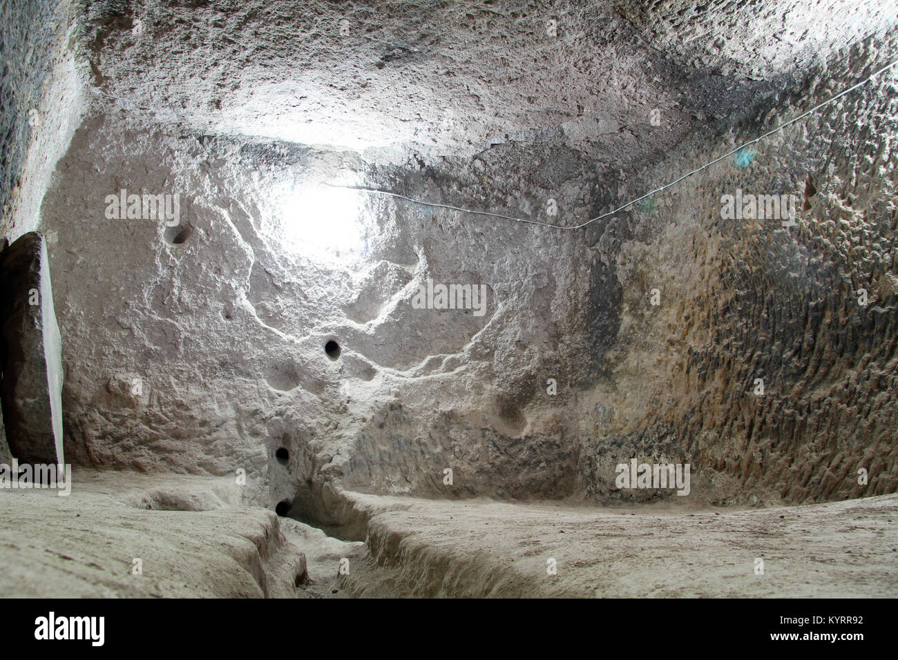 Cave in the Gumusler monsastery near Nigde, Turkey Stock Photo