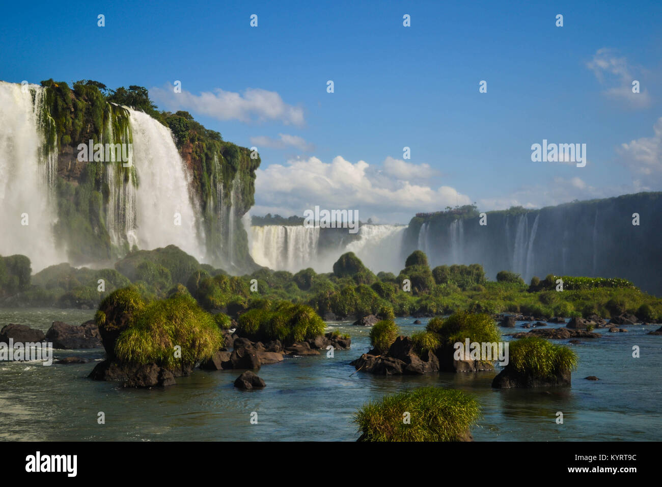 The thunderous Iguazu Falls Stock Photo