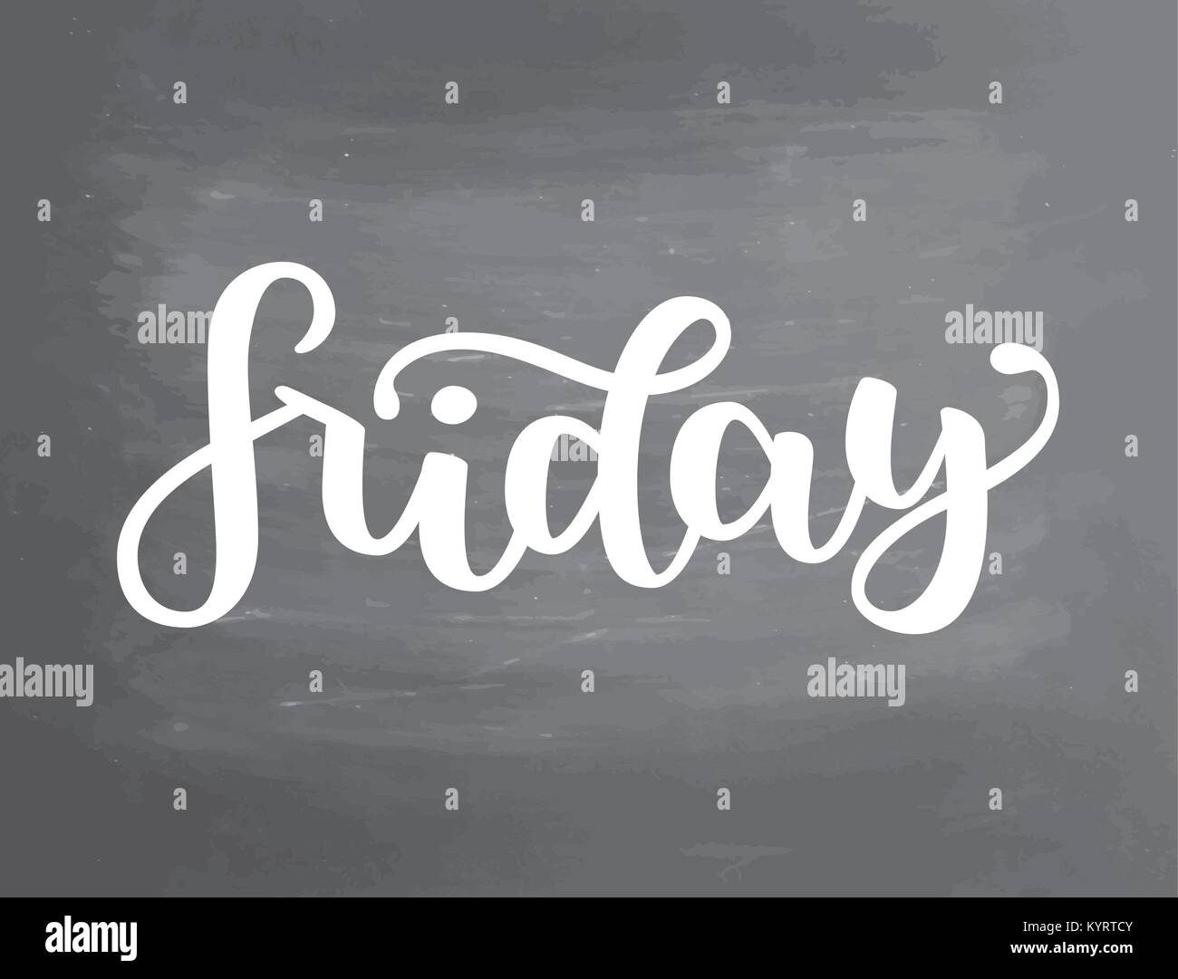 Friday. Handwriting font by calligraphy. Vector illustration on ...