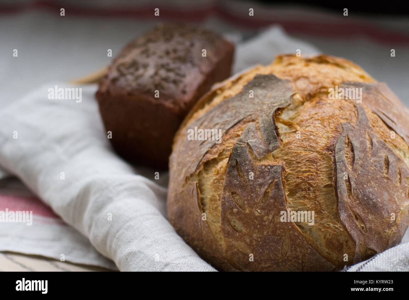 Homemade wholemeal bread handicraft Stock Photo Alamy