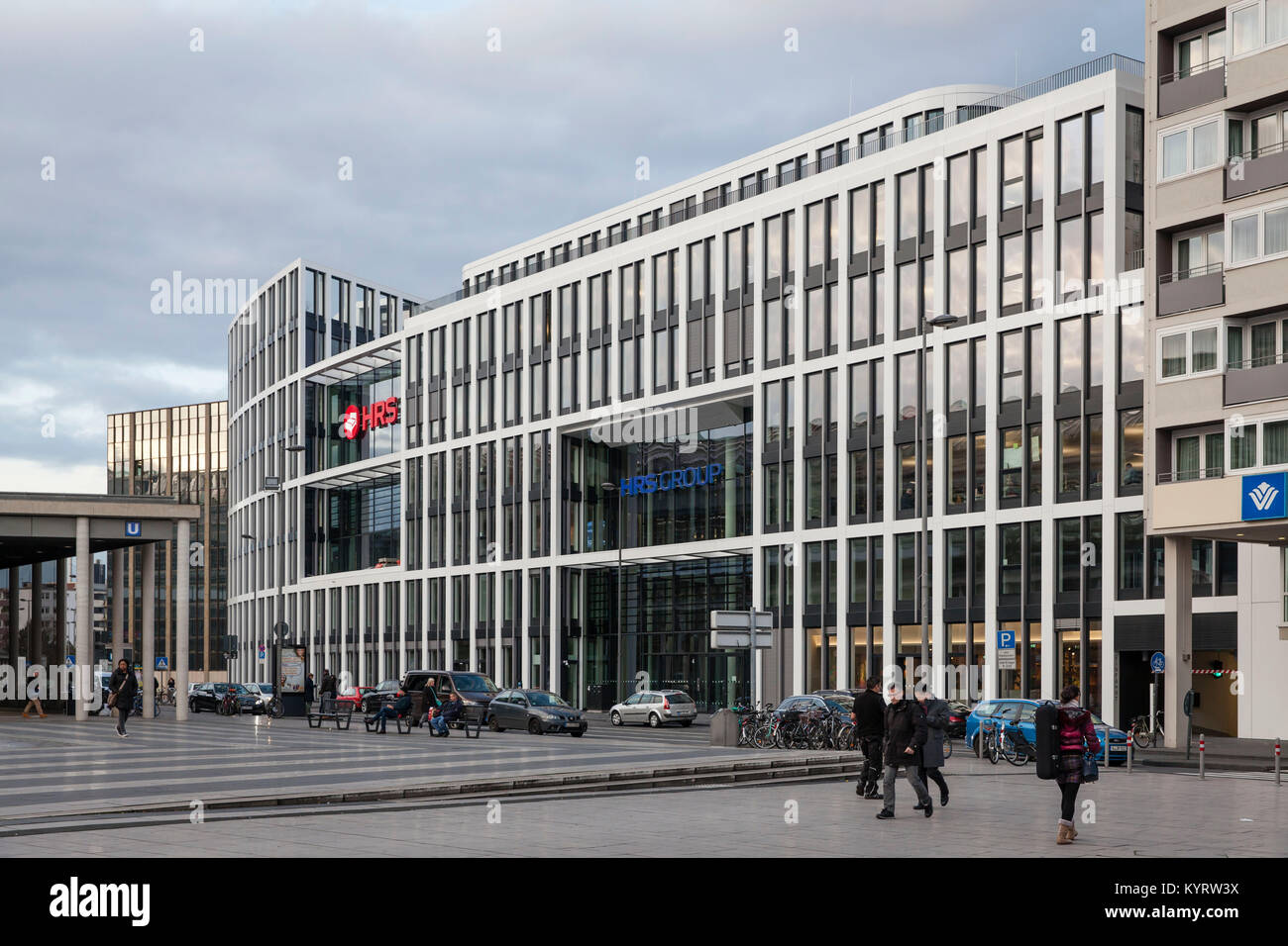 Europe, Germany, Cologne, the office building Coeur Cologne at the square Breslauer Platz, head office of the HRS Group, Hotel Reservation Service.  E Stock Photo