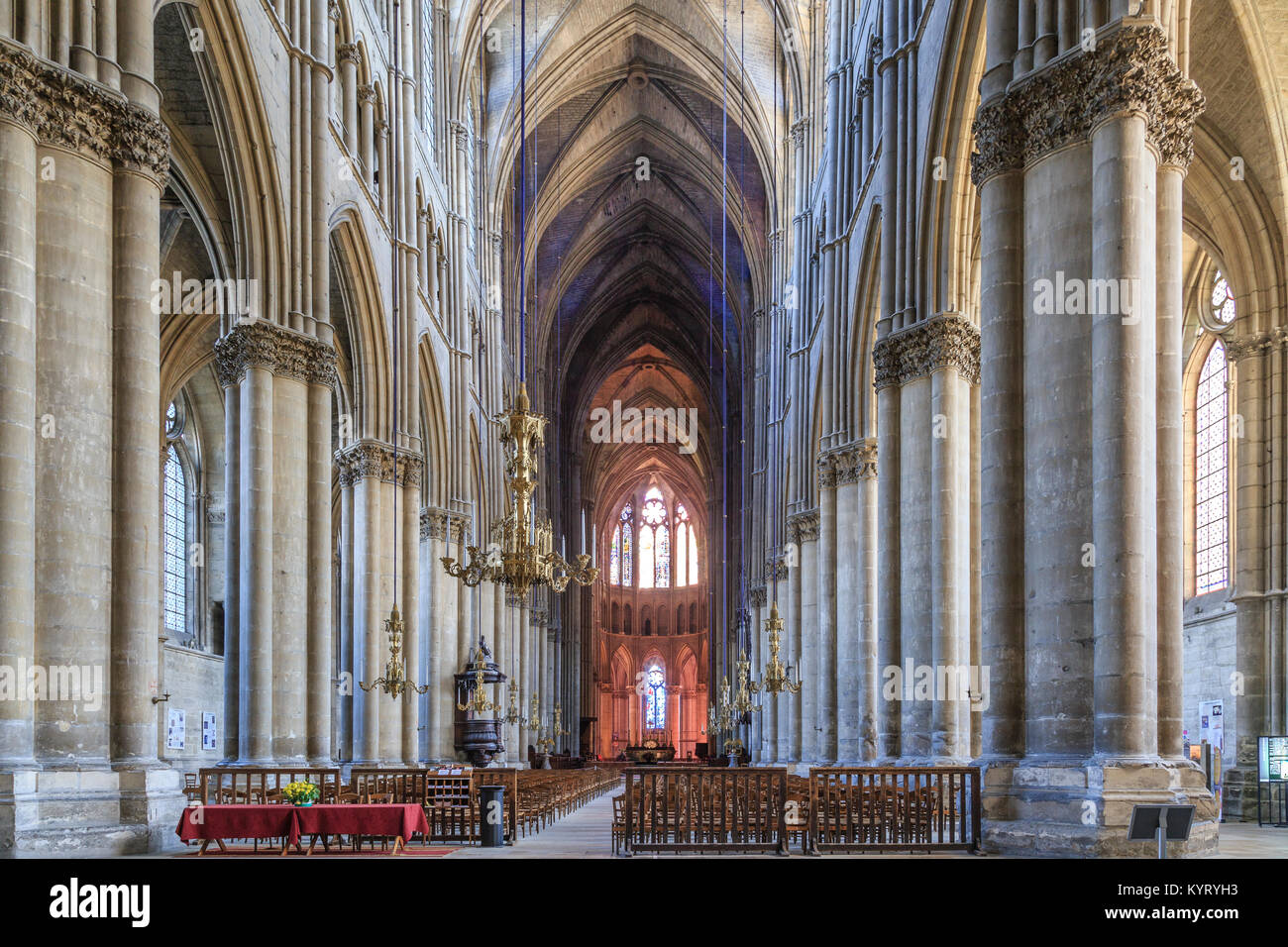 France, Marne (51), Reims, cathédrale Notre-Dame de Reims, classée ...