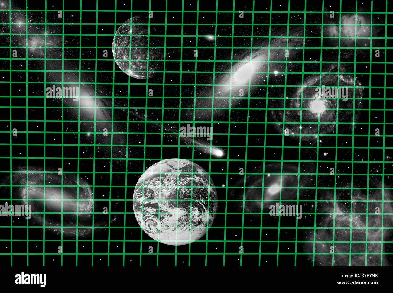 Holographic  Matrix Universe Stock Photo