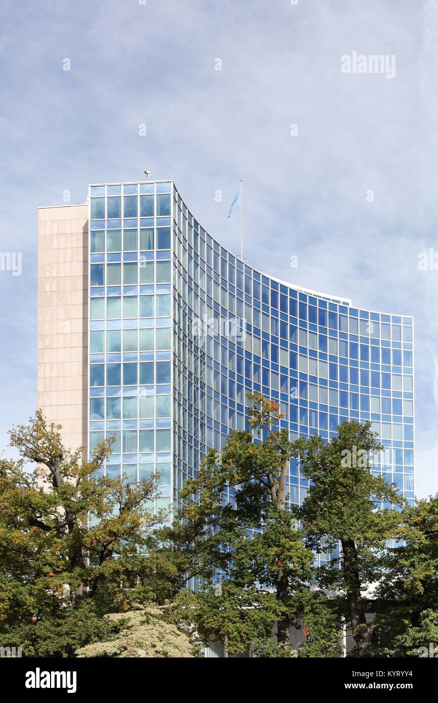 Geneva, Switzerland - October 1, 2017: World intellectual property organization building and headquarters in Geneva, Switzerland Stock Photo