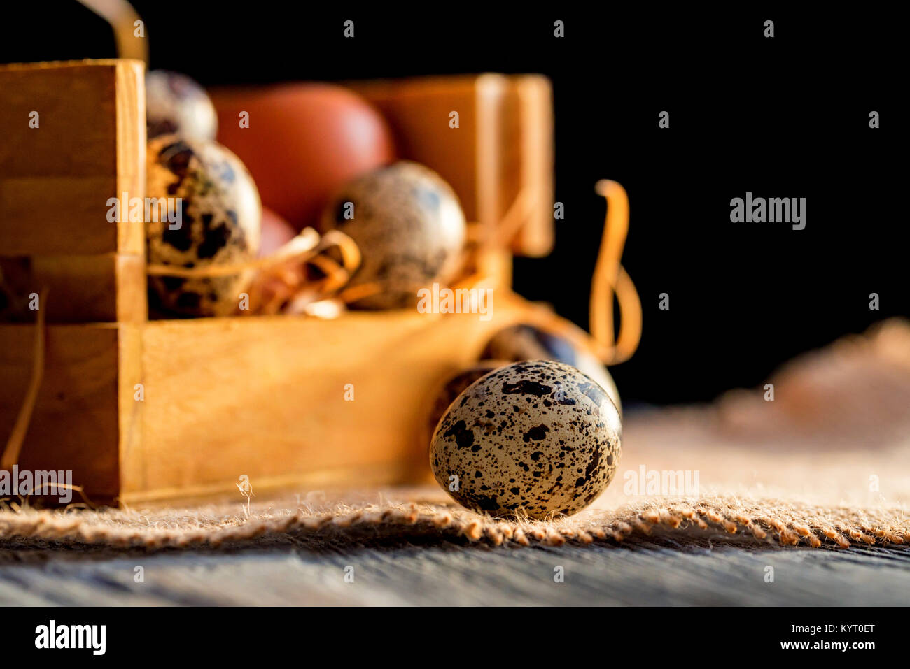 Fresh farm brown eggs on rustic background Stock Photo - Alamy