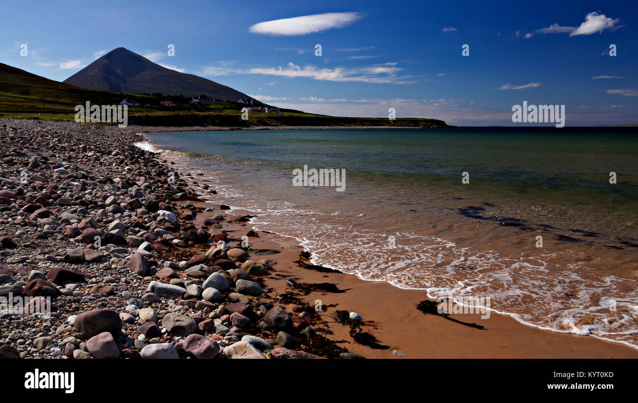 View of the beach at Dugort, Achill Island, on the Irish coast on a sunny summer's day Stock Photo