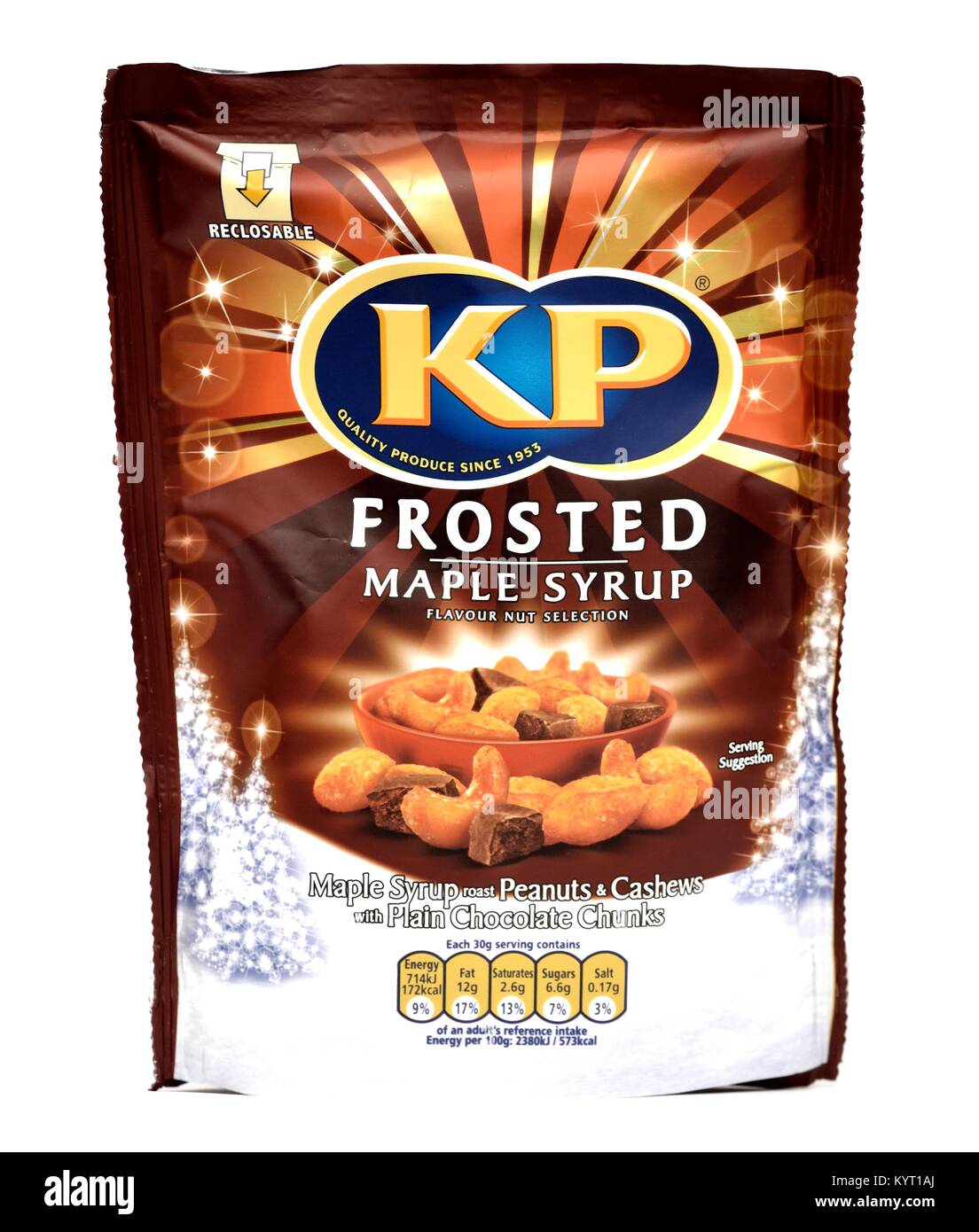 KP frosted maple syrup mixed nut selection Stock Photo Alamy