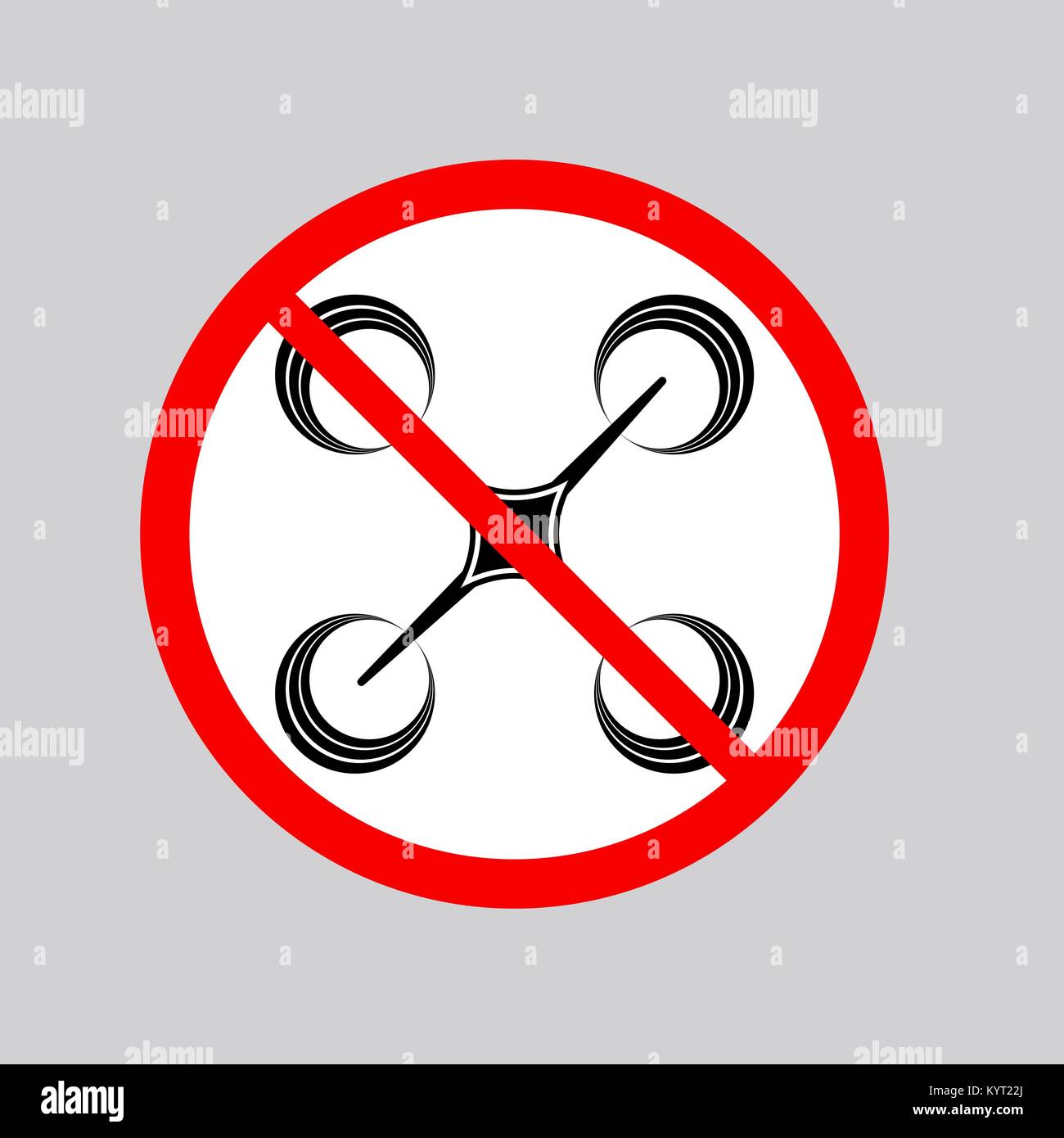 Stop Airdrone Allowed Sign. Photo and Video Air Drone Icon Stock Vector