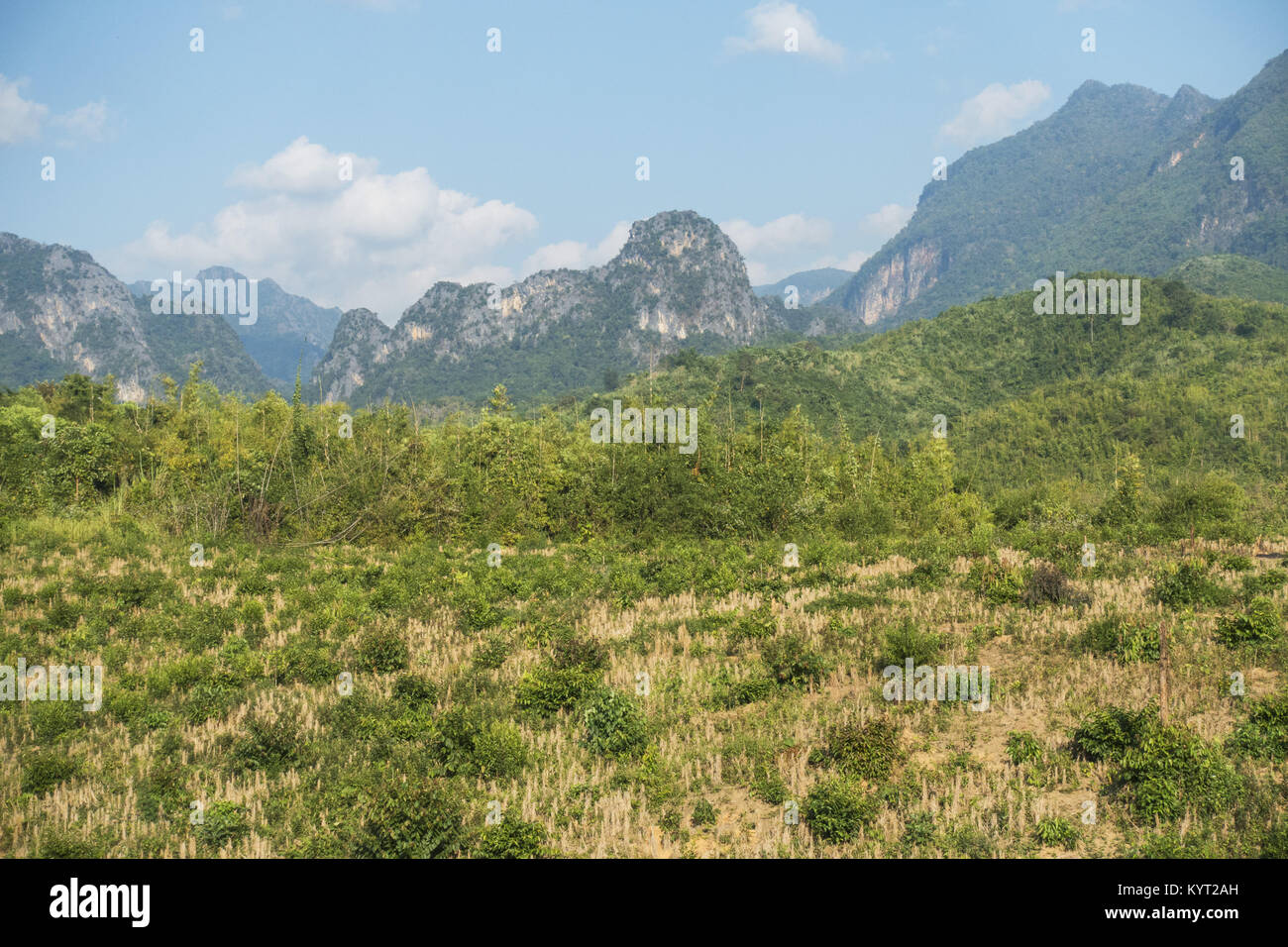 Laos Luang Prabang trekking mountain Stock Photo