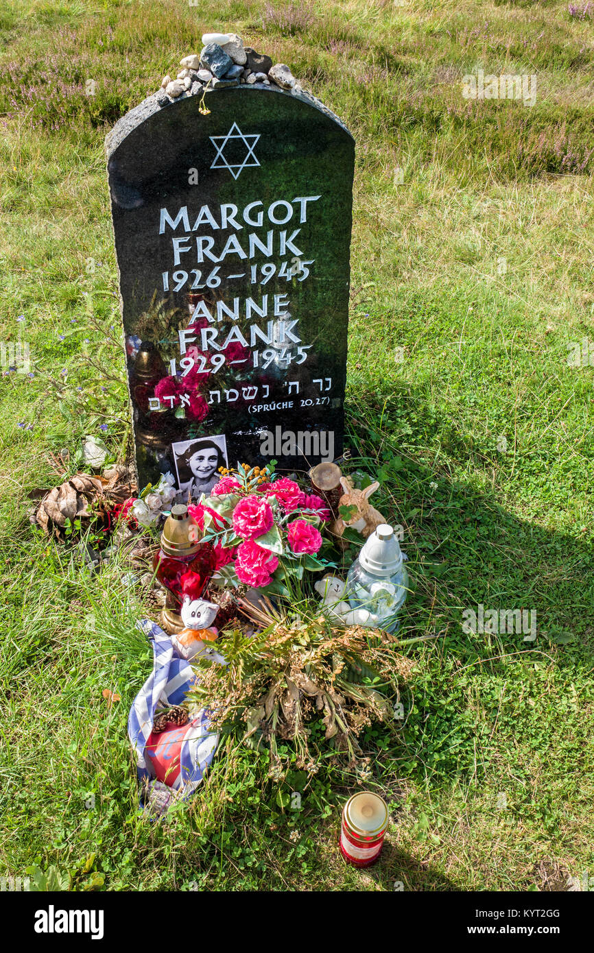 Anne Frank, Memorial ,Bergen Belsen, Germany Stock Photo