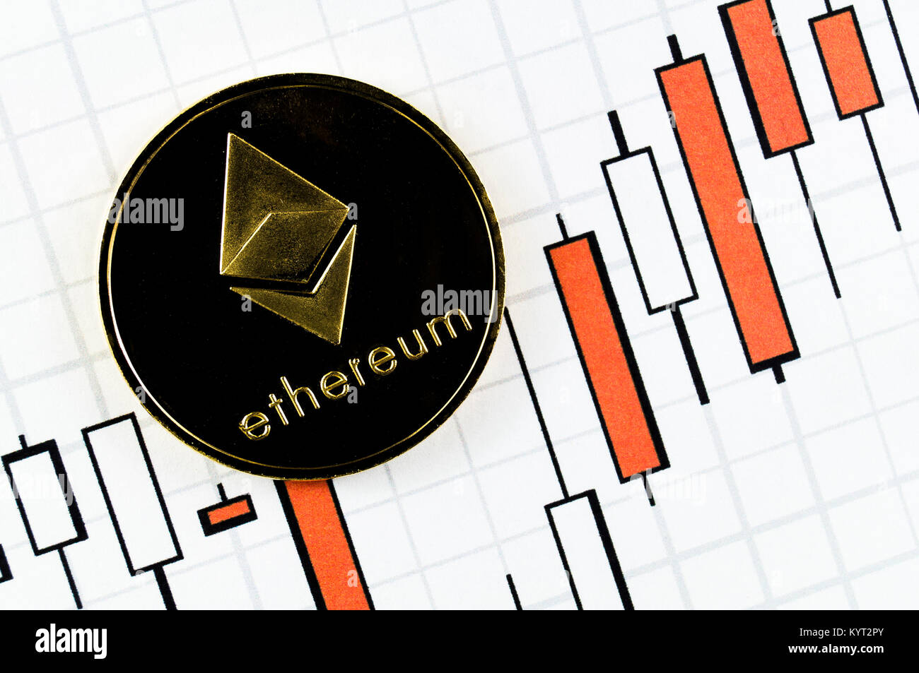 ethereum is a modern way of exchange and this crypto currency is a convenient means of payment in the financial and web markets Stock Photo