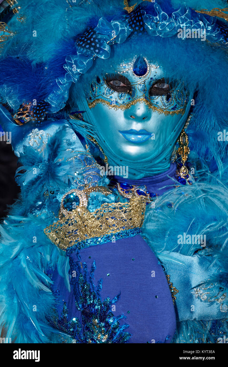 Traditional Venetian mask at Carnival 2017, Venice, Italy Stock Photo