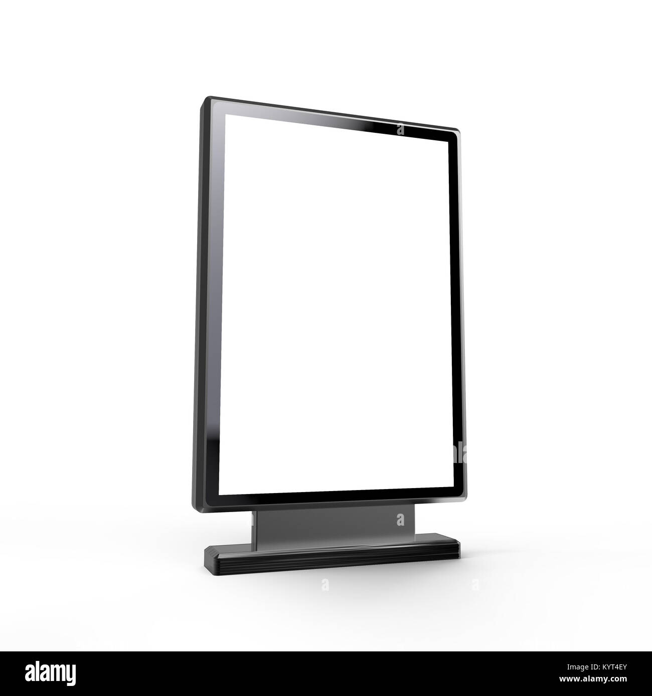 Black light box stand mockup, 3d rendering sign board template for