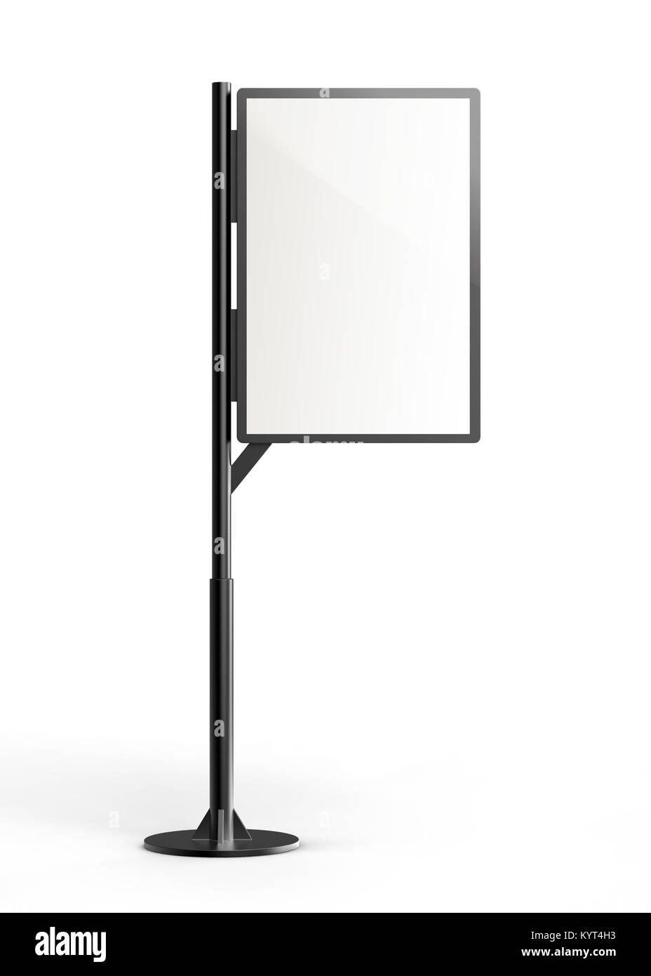 Street stand lightbox template, blank 3d render signboard with black frame Stock Photo Alamy