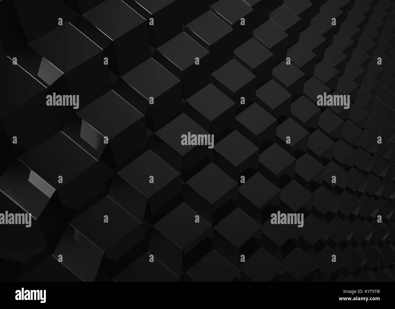 Black geometric background, cubes pattern in 3d render Stock Photo - Alamy