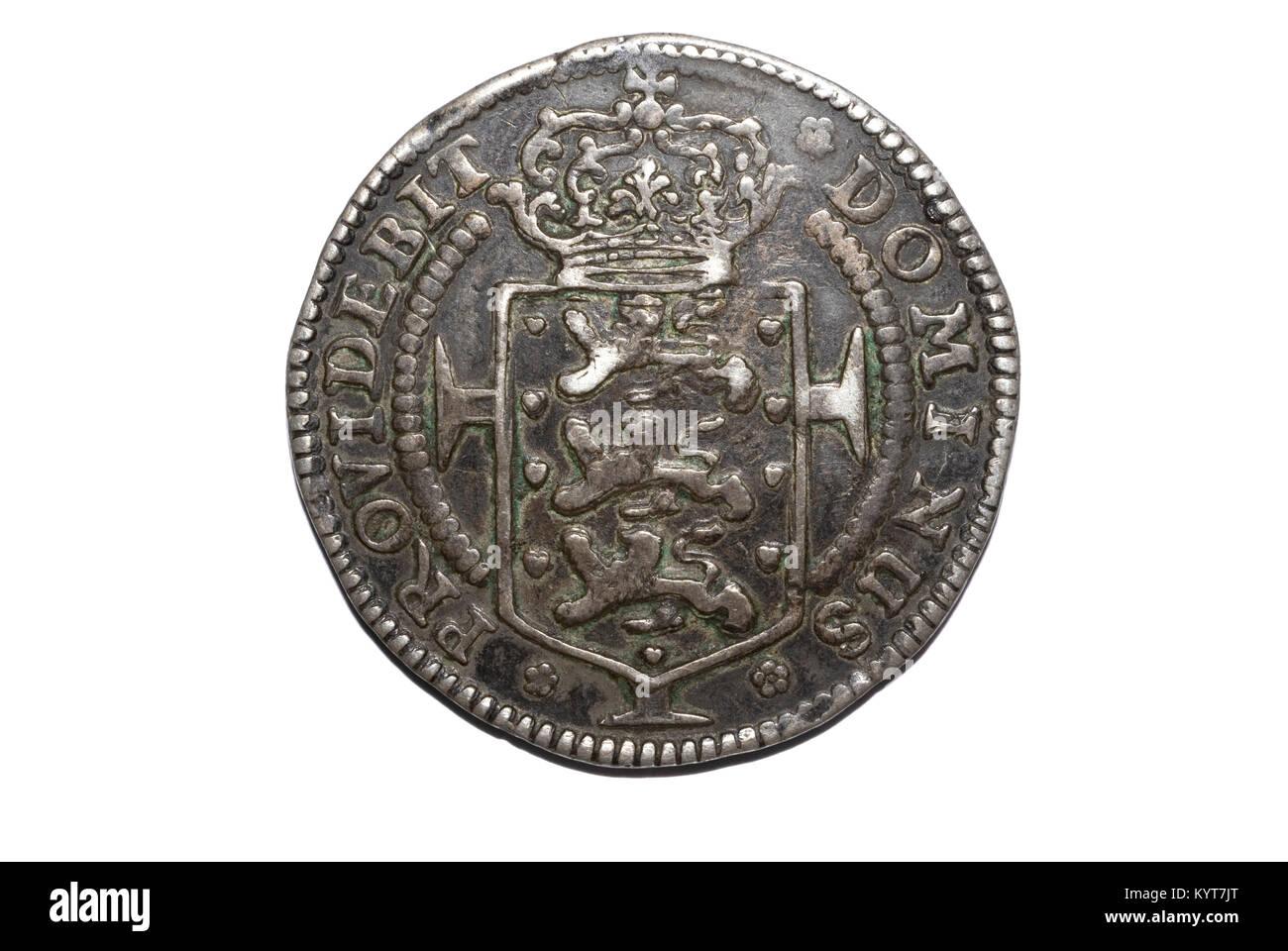 Danish Coin of Frederik III Stock Photo
