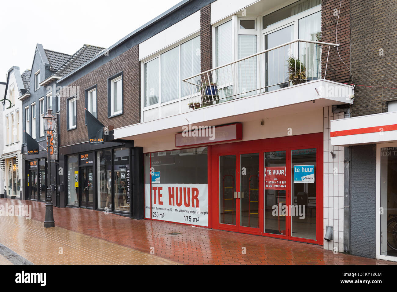 Closed shop in shopping street inner city of Coevorden, Netherlands Stock  Photo - Alamy