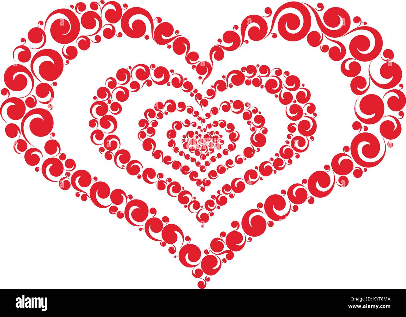Vector red painted heart Stock Vector Image & Art - Alamy