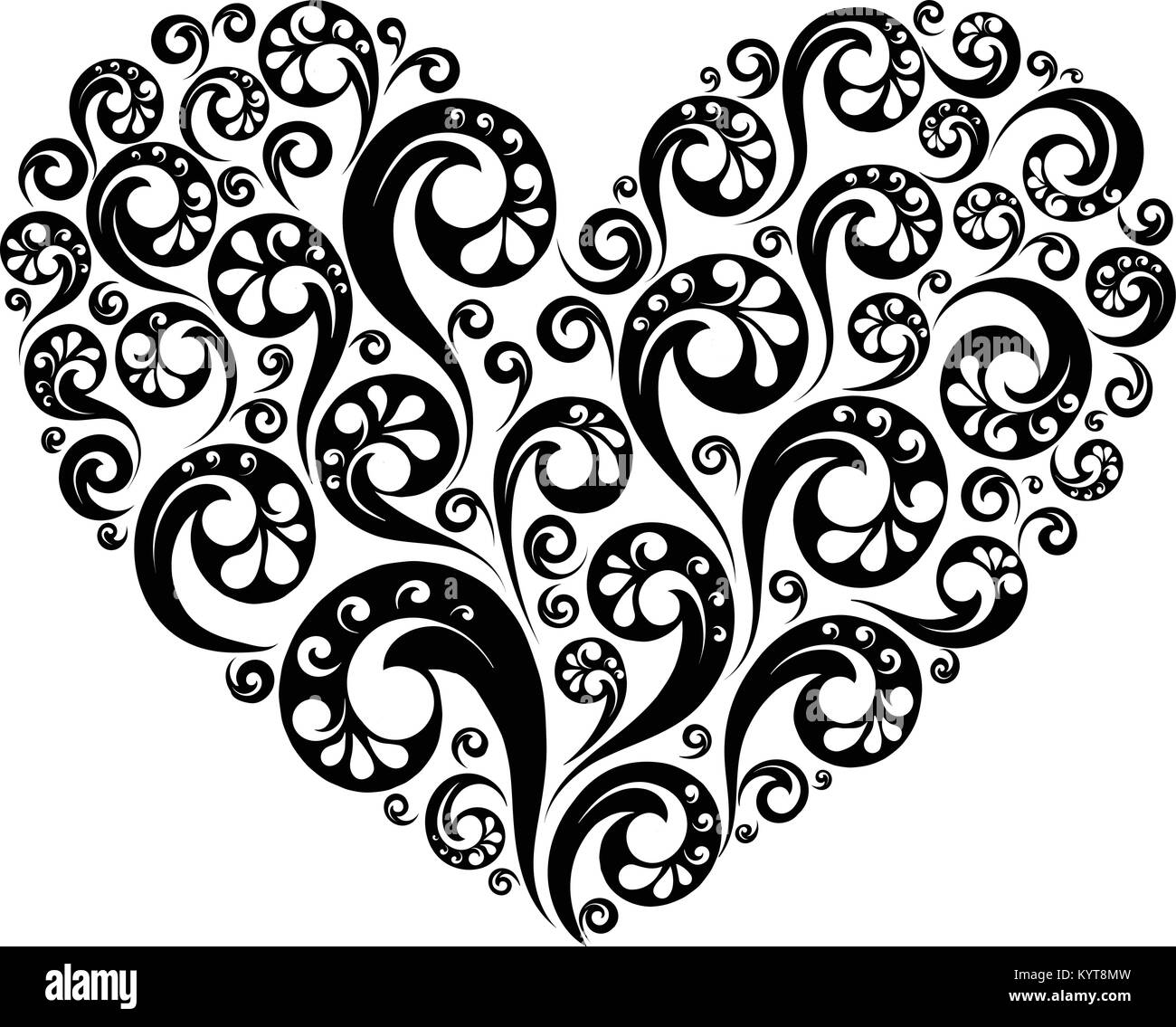 Vector black painted heart Stock Vector Image & Art - Alamy