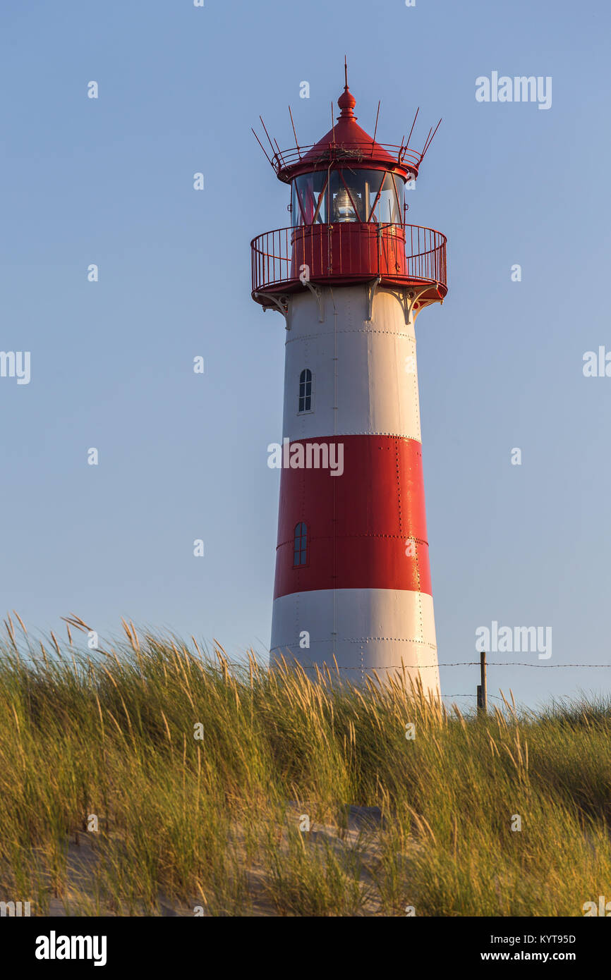 Lighthouse List-Ost - Sylt, Germany - Digital Painting Stock Photo