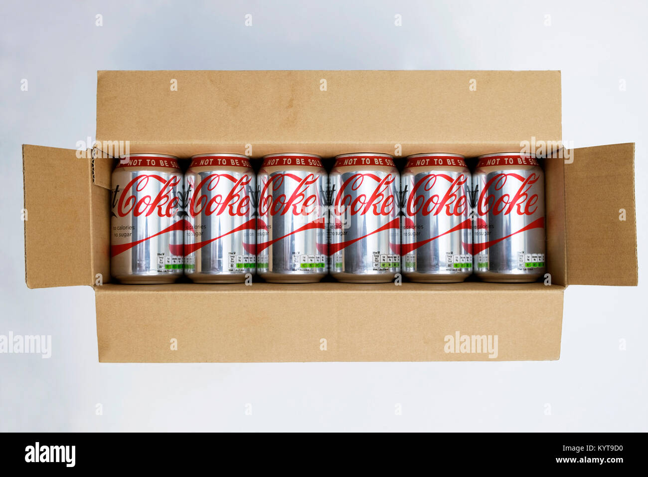 Box of diet coke Stock Photo