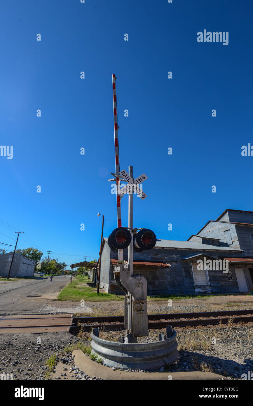 Texas,USA,Urban,City,Stadt,Railroad,Bahn,Gleis,Zug,Union-Pacific,Schiene Stock Photo