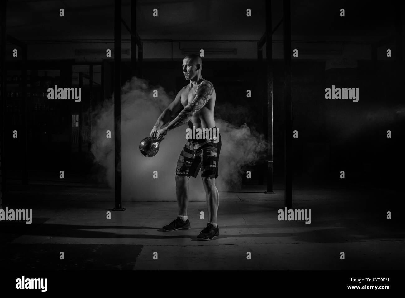 People workout in gym Black and White Stock Photos & Images - Alamy