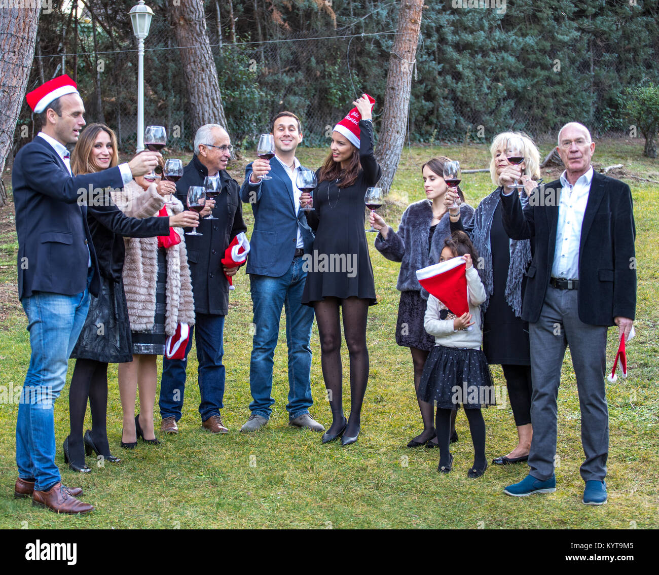 Family members friends enjoy hi-res stock photography and images - Alamy