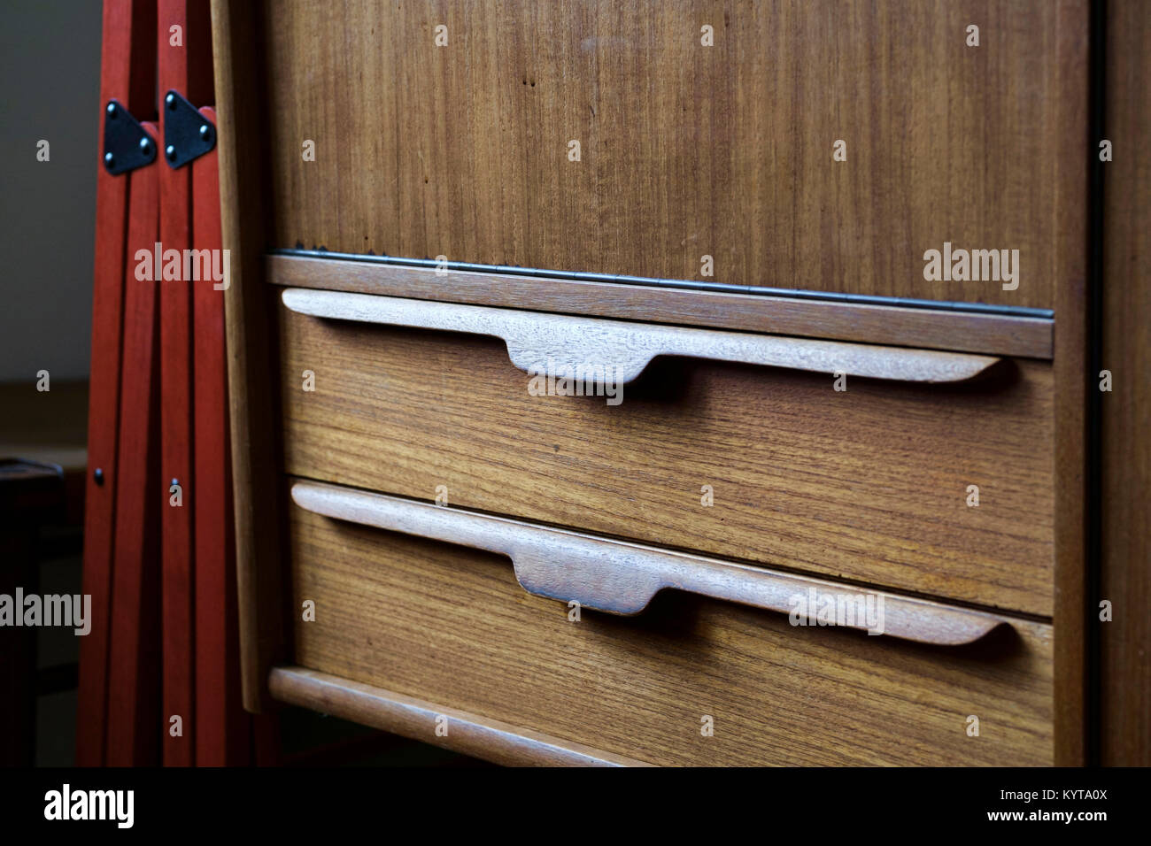 Scandinavian mid-century sideboard Stock Photo