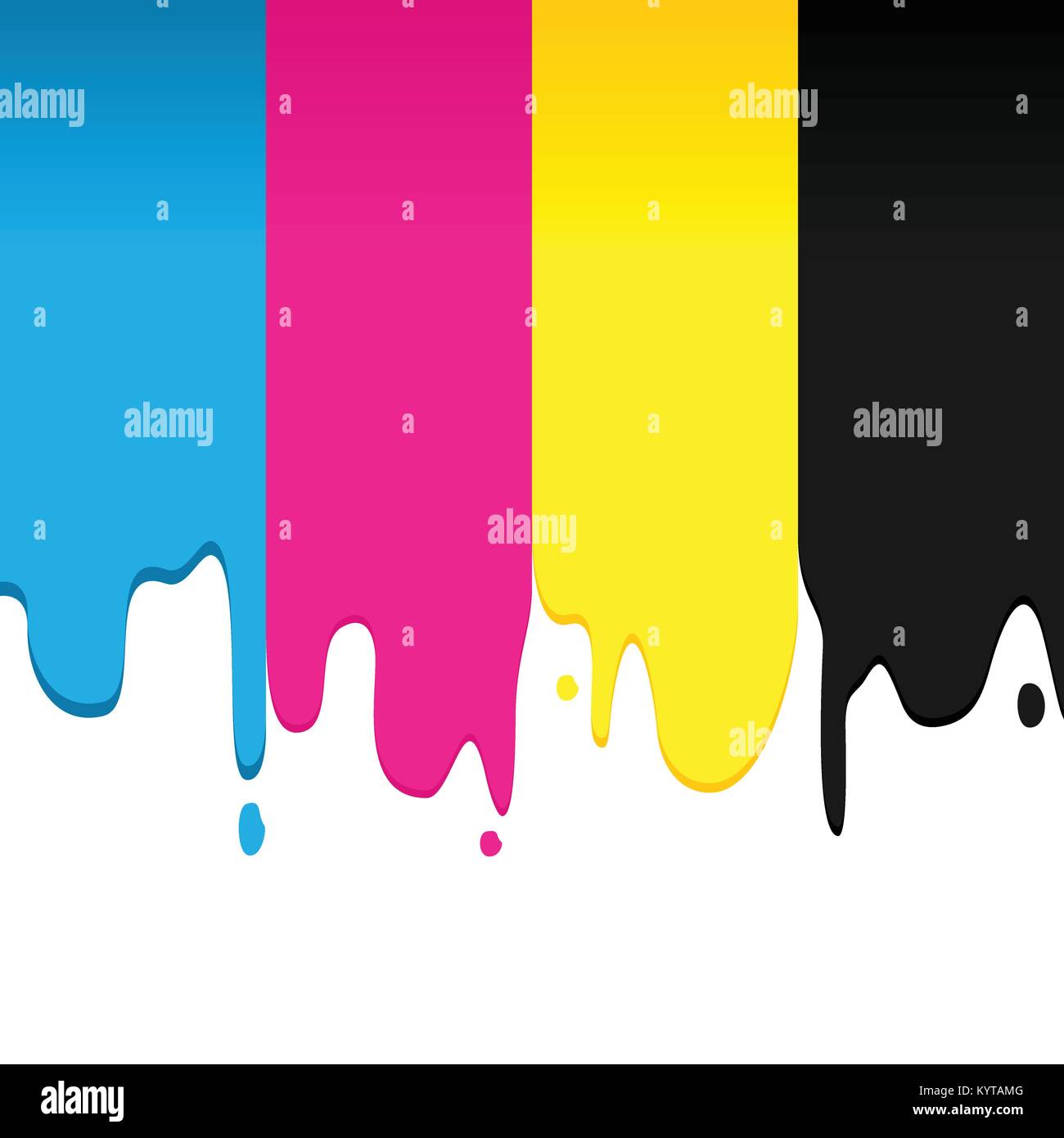 CMYK Paint Dripping Vector Graphic Background Stock Vector Image & Art