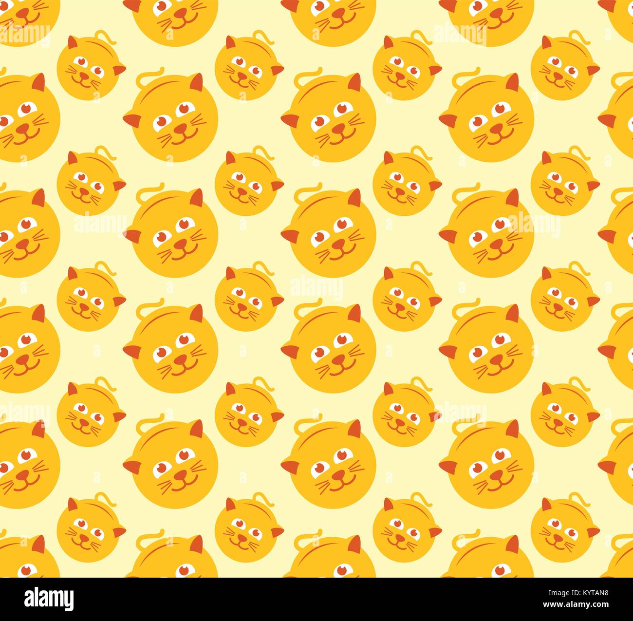 Cute Cat Seamless Pattern Vector Graphic Stock Vector Image & Art - Alamy
