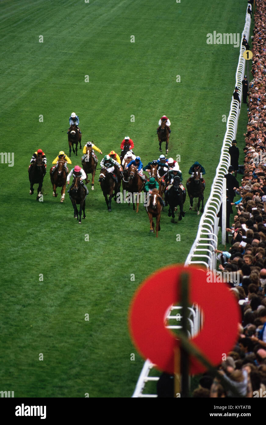 Derby Day at Epsom Race Course in 1986. Epsom Surrey England UK 1986 ...