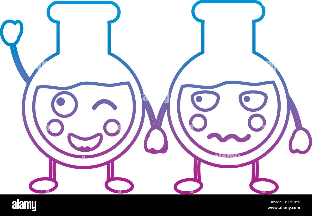 cartoon tube tests laboratory kawaii character Stock Vector Image & Art ...