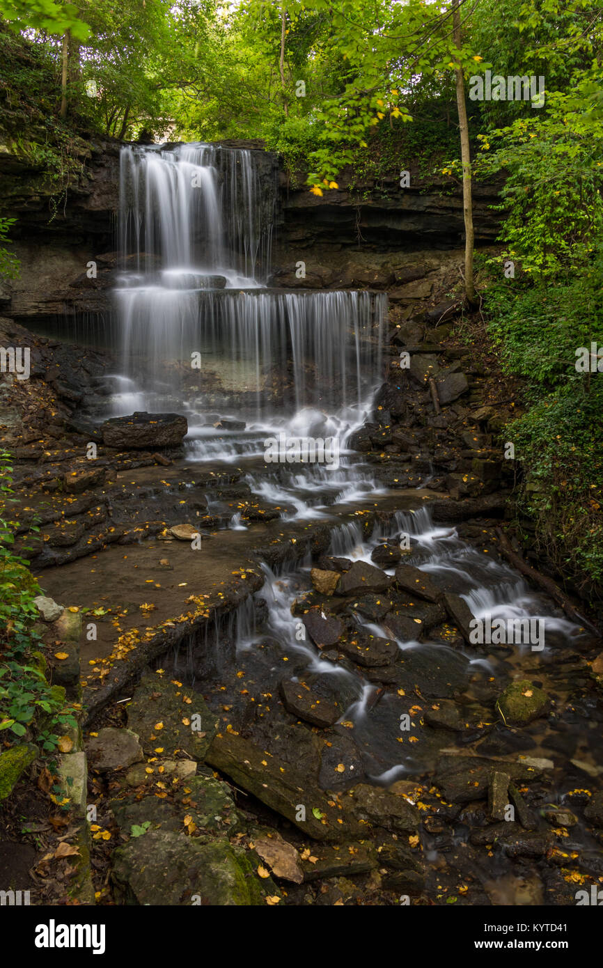 Waterfall in West Milton, Ohio Stock Photo - Alamy