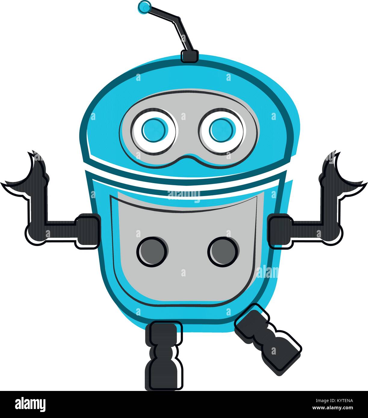 https://c8.alamy.com/comp/KYTENA/sketch-of-a-cute-robot-KYTENA.jpg