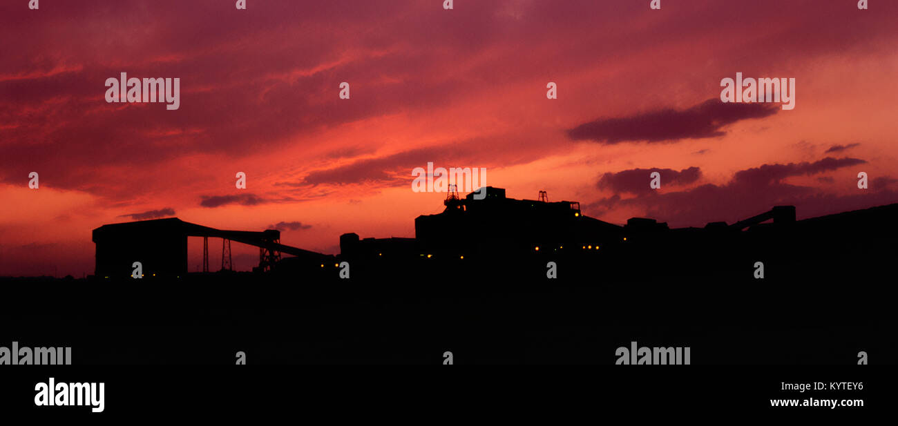 Thoresby Colliery sunset Stock Photo