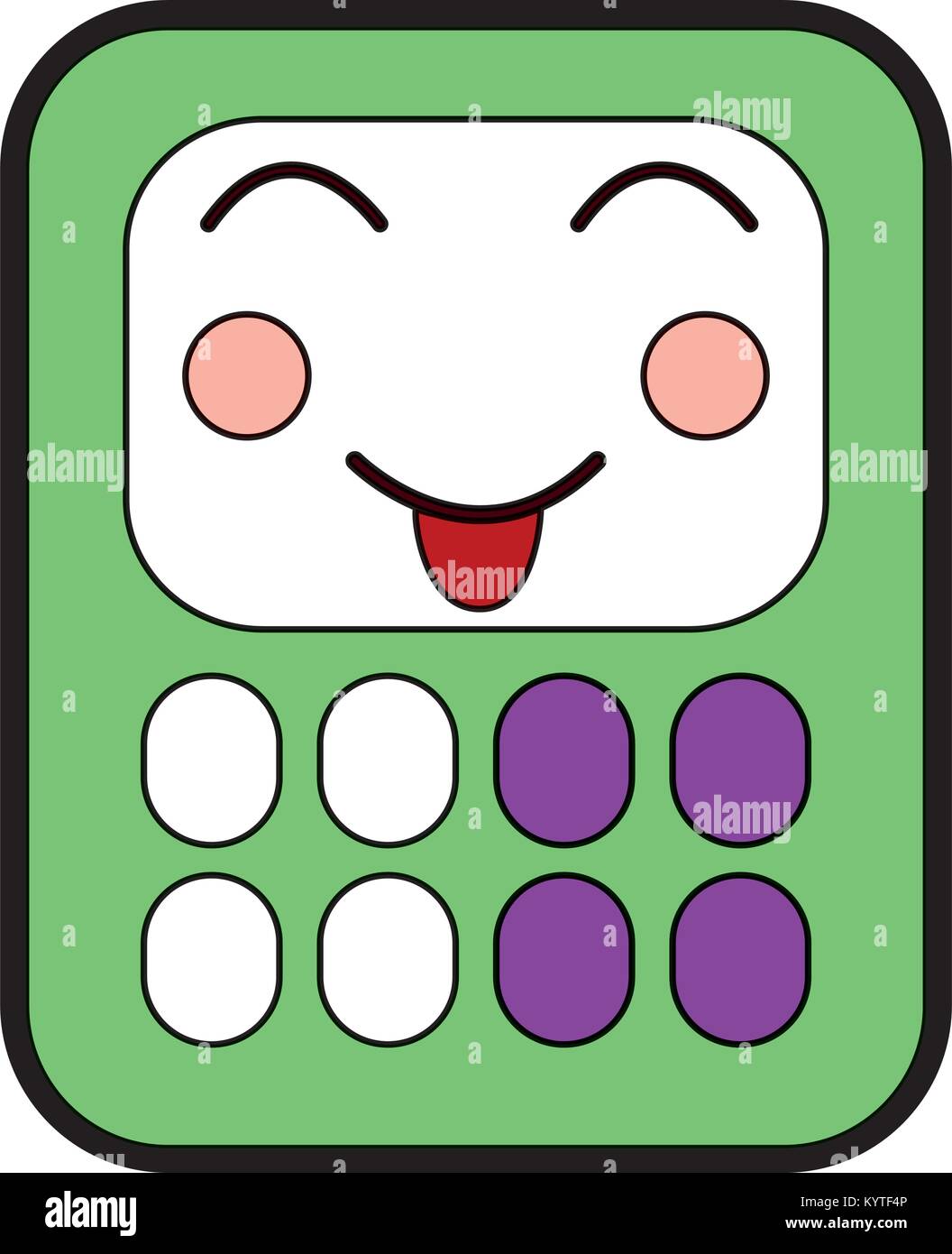 calculator math kawaii character cartoon Stock Vector Image & Art Alamy